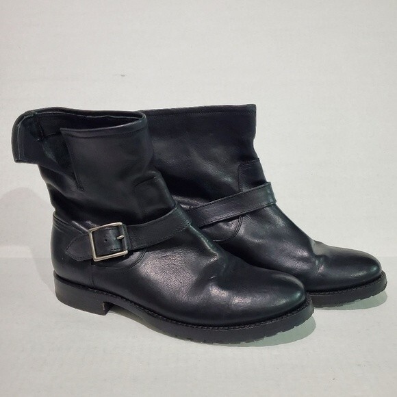 Frye Natalie Engineer Leather Boots Size 9 - Picture 15 of 16